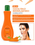 Bebak Etkili Bronzluk Sağlayan Havuç Özlü Bronzlaştırıcı Süt 215 ml