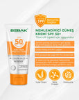 Bebak 50 SPF+ Yüksek Korumalı Nemlendirici Etkili Güneş Kremi 75 ml