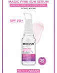 Cilt Tonu Eşitleyici, Aydınlatıcı Yüksek Korumalı +50 Faktör Pink Güneş Kremi/Serumu 30ml