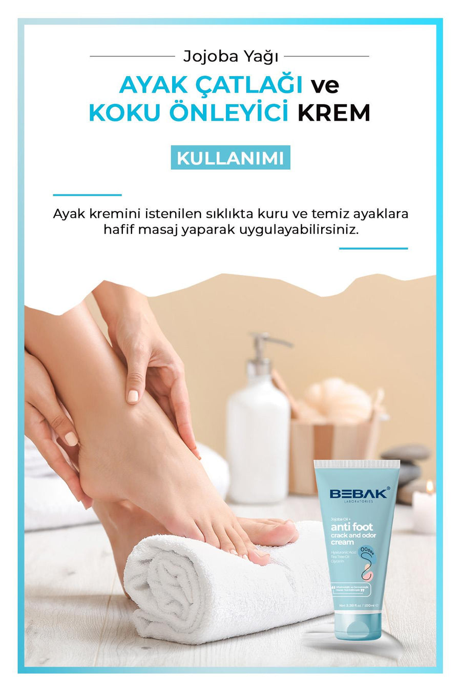 Koku Önleyici, Çatlak Onarıcı Ayak Bakım Kremi 100ml