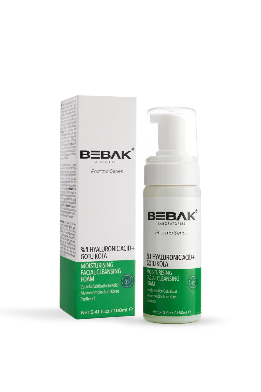 Bebak Pharma - Cilt ve Makyaj Temizleyici, Gözenek Sıkılaştırıcı, Nemlendirici Yüz Temizleme Köpüğü 160 ml